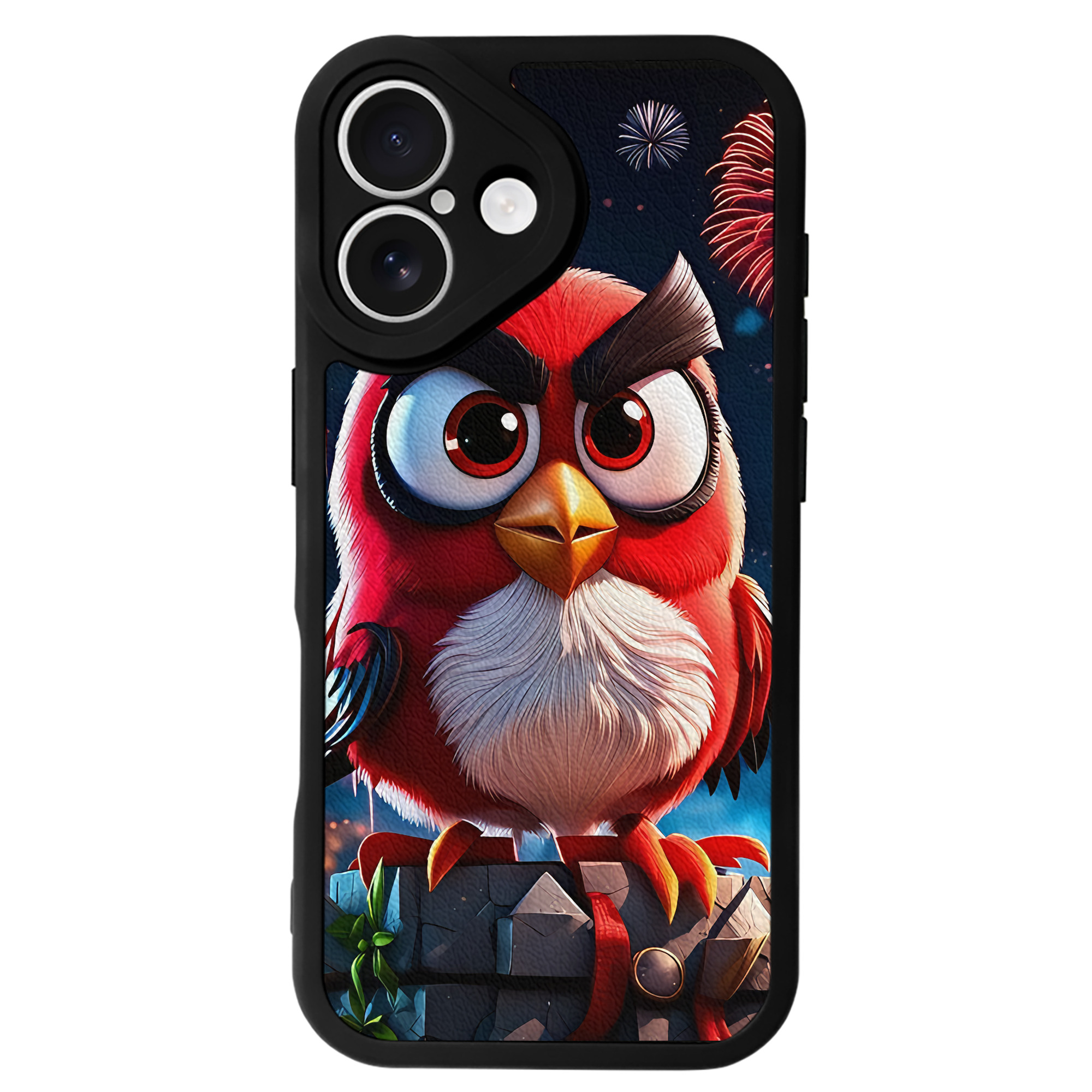 （画像用） Angry Birds アングリーバード 【iPhone 16シリーズ対応】シリコンスマホケース（レザー調） 材質：シリコン